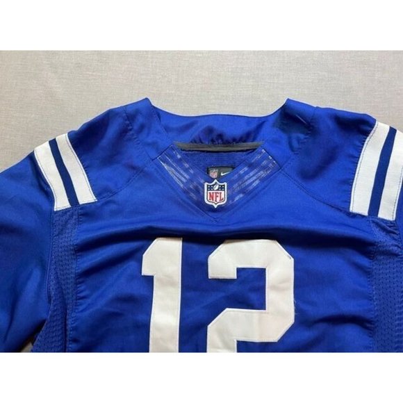 Indianapolis Colts Luck‎ Adult 44 Blue Short Sleeve Pullover  Logo Tee Mens - Picture 2 of 10